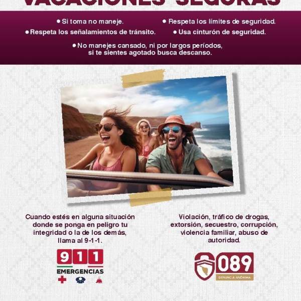 Reitera Gobierno de Sonora recomendaciones para unas vacaciones seguras